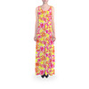 Flared Maxi Dress - Neon Tropical Floral Mickey & Friends