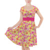 Sweetheart Midi Dress - Neon Tropical Floral Mickey & Friends