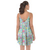 Beach Cover Up Dress - Neon Spring Floral Mickey & Friends