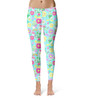 Sport Leggings - Neon Spring Floral Mickey & Friends