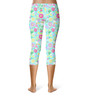 Sport Capri Leggings - Neon Spring Floral Mickey & Friends