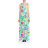 Flared Maxi Dress - Neon Spring Floral Mickey & Friends
