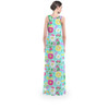 Flared Maxi Dress - Neon Spring Floral Mickey & Friends