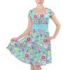 Sweetheart Midi Dress - Neon Spring Floral Mickey & Friends