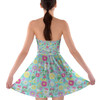 Sweetheart Strapless Skater Dress - Neon Spring Floral Mickey & Friends