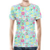 Women's Cotton Blend T-Shirt - Neon Spring Floral Mickey & Friends