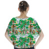 Batwing Chiffon Top - Sketched Pooh Parade