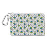 Canvas Zip Pouch - Little Green Aliens on White