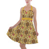 Halter Vintage Style Dress - Sketched Pooh in the Honey Tree