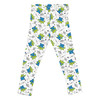 Girls' Leggings - Little Green Aliens on White