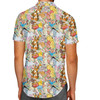 Men's Button Down Short Sleeve Shirt - Sketched Pooh Characters