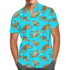 Men's Button Down Short Sleeve Shirt - Crush and Squirt
