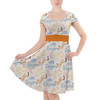 Sweetheart Midi Dress - Sketched Pooh Autographs