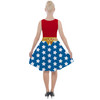 Skater Dress with Pockets - Wonder Woman Super Hero Inspired