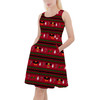 Skater Dress with Pockets - Christmas Mickey & Minnie Sweater Pattern