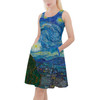 Skater Dress with Pockets - Van Gogh Starry Night