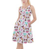 Skater Dress with Pockets - Mouse Ears Snacks in Pastel Watercolor