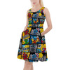 Skater Dress with Pockets - Superhero Stitch - Comic Book