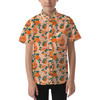 Kids' Button Down Short Sleeve Shirt - Orange Bird Munchlings