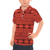 Kids Polo Shirt - Moana Tribal Print