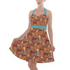 Halter Vintage Style Dress - Retro Chewbacca Summer Vibes