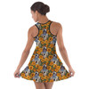 Cotton Racerback Dress - Retro Floral R2D2 Droid