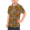 Kids Polo Shirt - Retro Floral R2D2 Droid