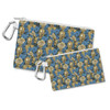 Canvas Zip Pouch - Retro Floral C3PO Droid