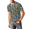 Men's Cotton Blend T-Shirt - Retro Floral C3PO Droid
