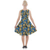 Skater Dress with Pockets - Retro Floral C3PO Droid