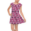 Girls Cap Sleeve Pleated Dress - Pink Storm Troopers