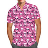 Men's Button Down Short Sleeve Shirt - Pink Storm Troopers