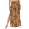 Maxi Sarong Skirt - Haunted Halloween Mansion Wallpaper