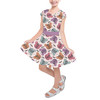 Girls Short Sleeve Skater Dress - Playful Pumpkins