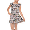 Girls Cap Sleeve Pleated Dress - Spooky Fab Five