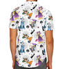 Men's Button Down Short Sleeve Shirt - Pretty Princess Witches