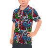 Kids Polo Shirt - Superhero Stitch - All Heroes Stacked