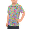 Kids Polo Shirt - Neon Floral Stitch & Angel