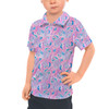 Kids Polo Shirt - Neon Floral Jellyfish