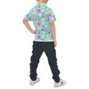 Kids Polo Shirt - Neon Spring Floral Mickey & Friends