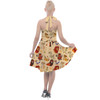 Halter Vintage Style Dress - Sketched Lion King Friends