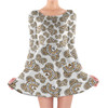 Longsleeve Skater Dress - Animal Print Mouse Ears Rainbow