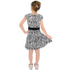 Girls Short Sleeve Skater Dress - Sketched Dalmatians