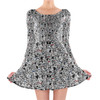 Longsleeve Skater Dress - Sketched Dalmatians