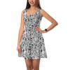 Sleeveless Flared Dress - Sketched Dalmatians