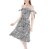 Strapless Bardot Midi Dress - Sketched Dalmatians