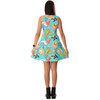 Sleeveless Flared Dress - Pool Floats Pooh