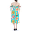 Strapless Bardot Midi Dress - Pool Floats Pooh