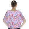 Batwing Chiffon Top - Neon Rainbow Stitch