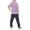 Kids Polo Shirt - Neon Rainbow Stitch